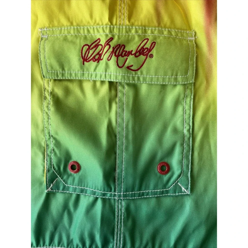 Dragonfly Bob Marley Reggae Men's Swim Trunks Board Shorts Size 38